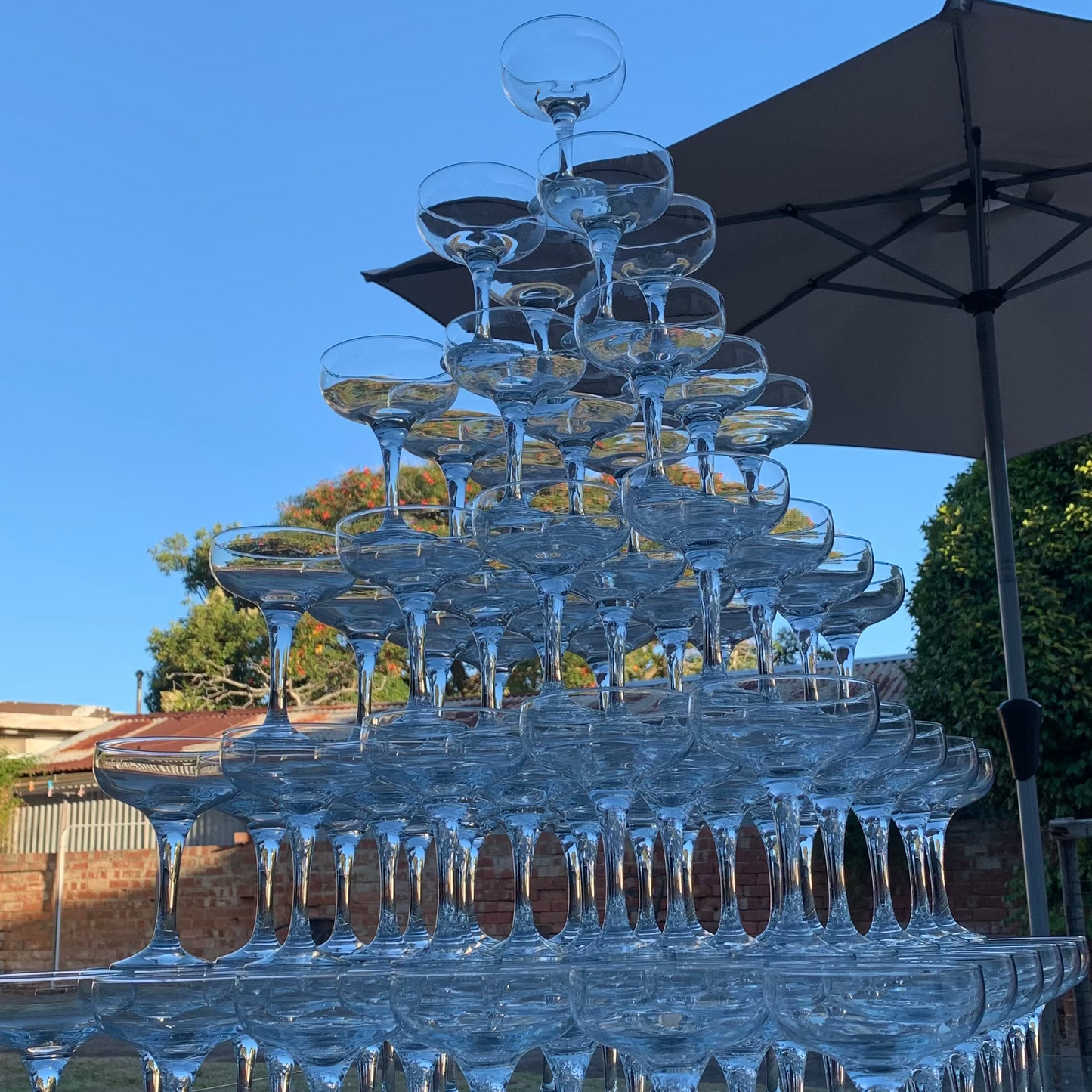 Champagne Tower Hire for Events in Melbourne South East Wine Co